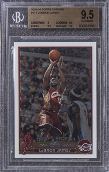 2003/04 Topps Chrome #111 LeBron James Rookie Card – BGS GEM MINT 9.5
